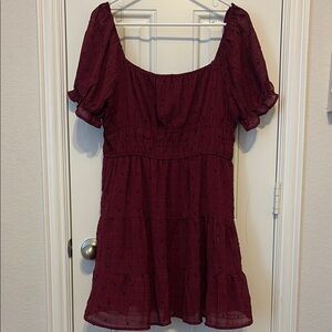 Miami Red Smocked Puff Sleeve Blouse